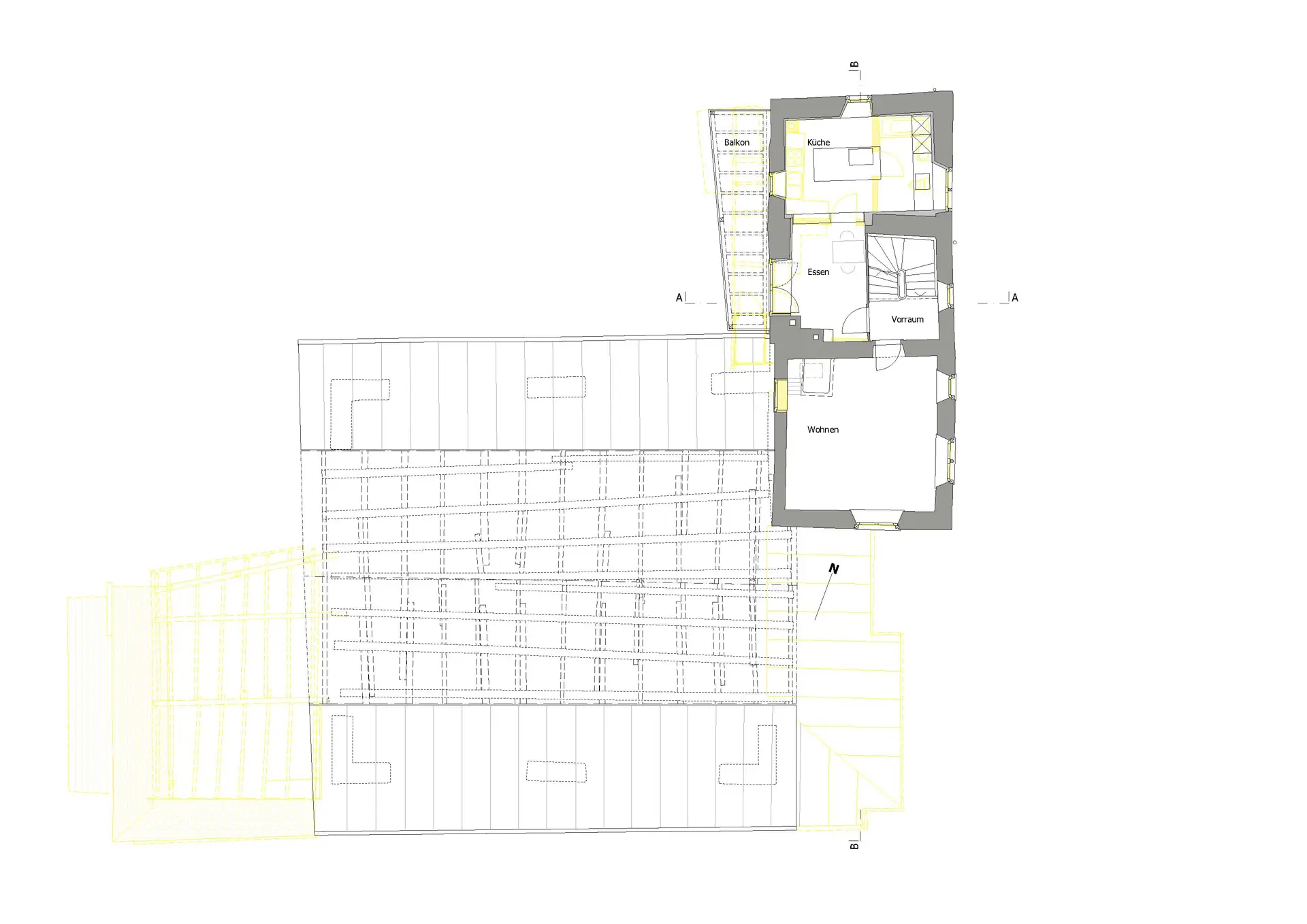 35_Sanierung und Umbau_Wohnhaus Dorfstrasse Almens_Grundriss 1.Obergeschoss